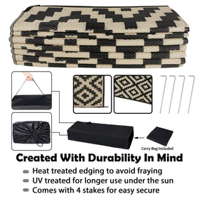 SAND MINE deck and garden rug; versatile for patio or beachfront.