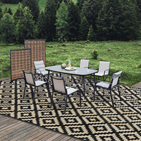 SAND MINE deck-garden rug UV-stabilized to resist fading and wear.