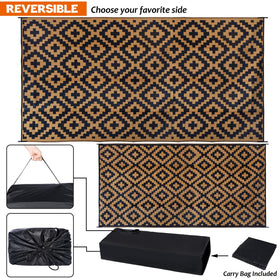 SAND MINE modern area rug 9x18 ideal for large patios or RV setups.