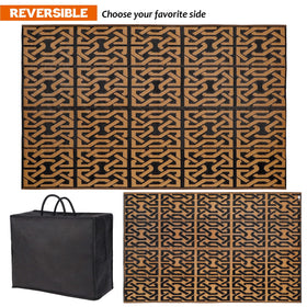 SAND MINE outdoor rug, portable and foldable for storage.