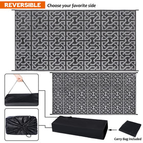 SAND MINE reversible mats with carrying bag for convenient travel.