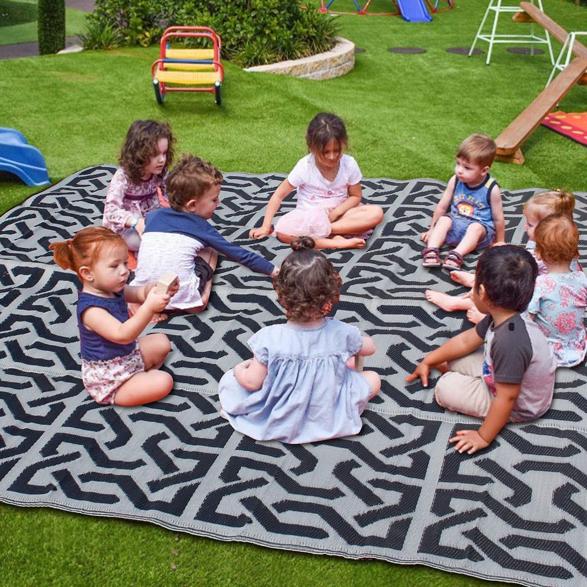 SAND MINE deck-friendly, scratch-free outdoor rug