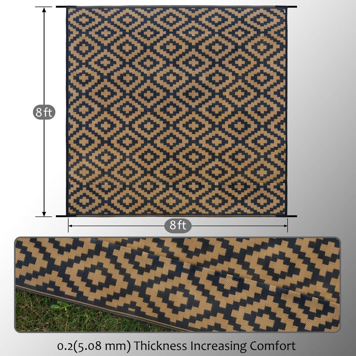 SAND MINE UV-stabilized outdoor rug protecting colors in sunlight