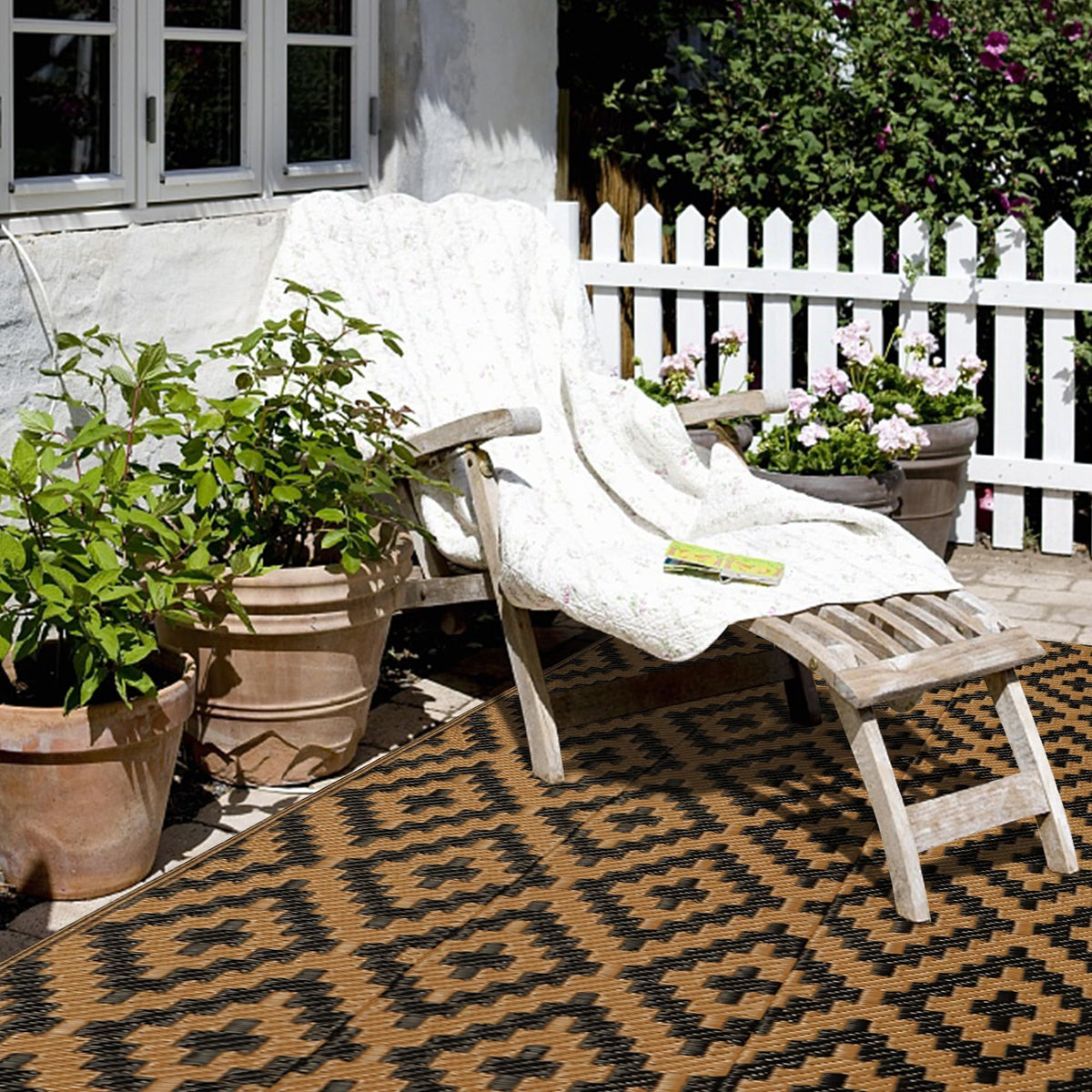 SAND MINE compact outdoor mat ideal for RVs, picnics, and backyards.