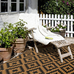 SAND MINE compact outdoor mat ideal for RVs, picnics, and backyards.