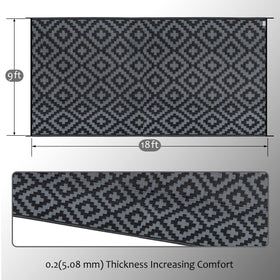 SAND MINE UV-stabilized outdoor rug protects color in sun.