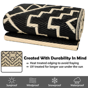 SAND MINE UV-stabilized rug resists fading in sunlit patios