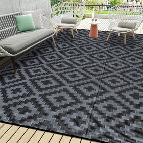 SAND MINE waterproof outdoor rug front view for expansive patio coverage.
