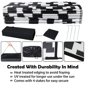 SAND MINE waterproof outdoor rug ideal for beach and camping trips.
