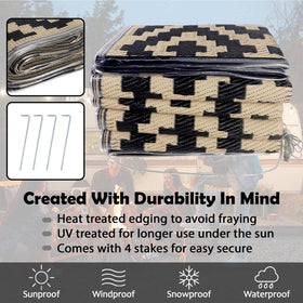 SAND MINE weatherproof LED rug shows sturdy build and outdoor longevity