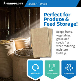 Sandbaggy biodegradable burlap bags are eco-friendly and compostable.