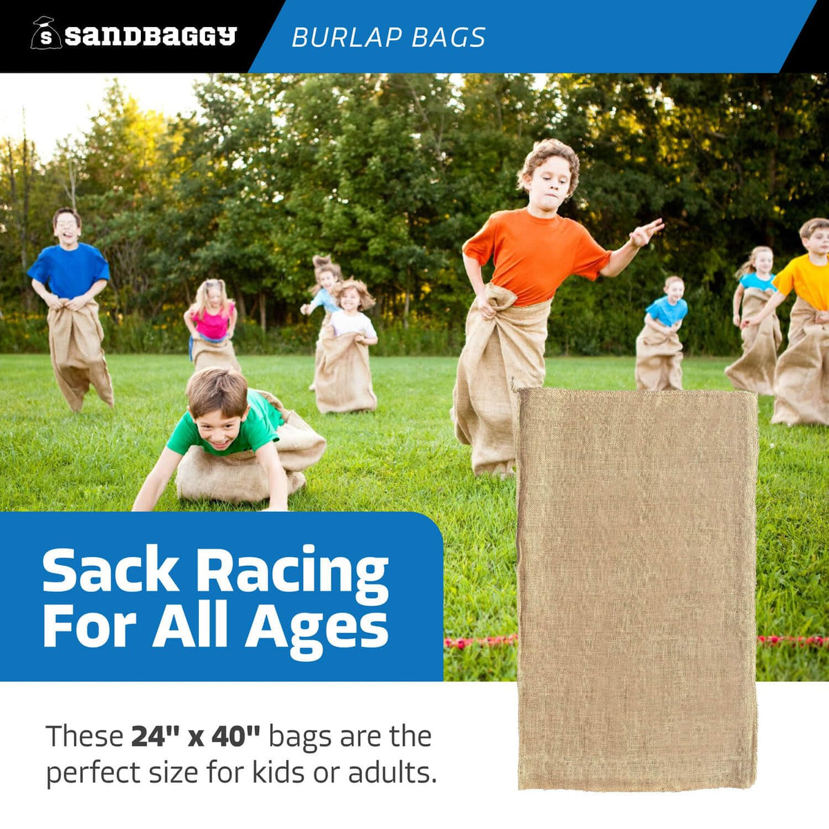 Sandbaggy burlap garden bags protect plants from frost while allowing airflow.