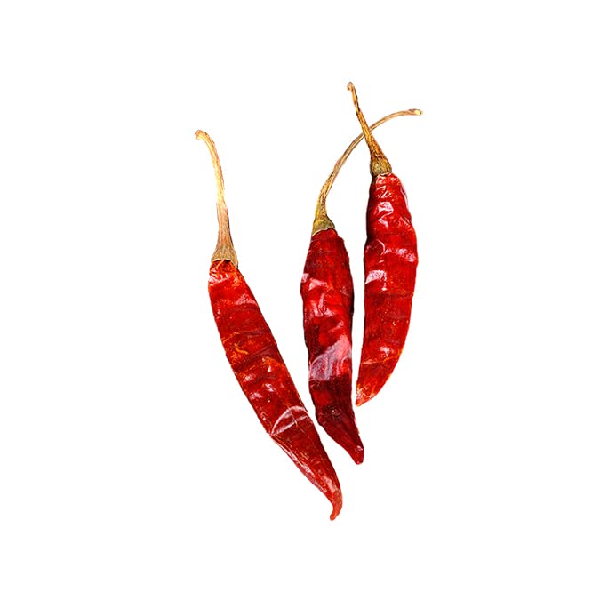 Sandia Seed Chile de Arbol pods closeup highlighting bold heat and color.