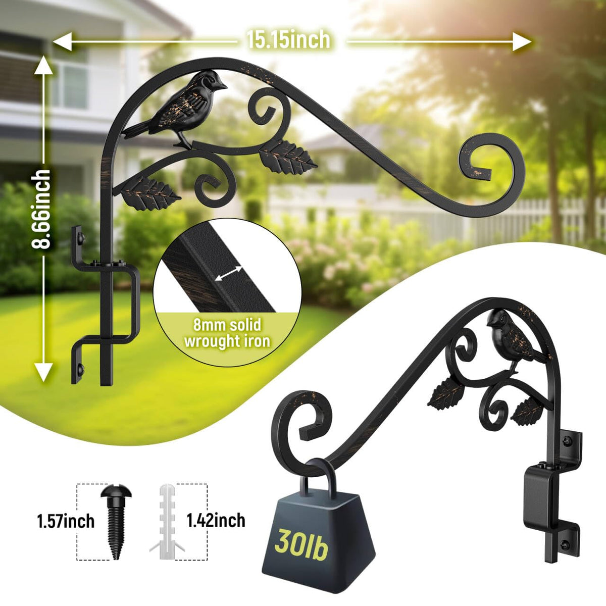 Sanduby adjustable 6-angle wall hanger for flexible positioning