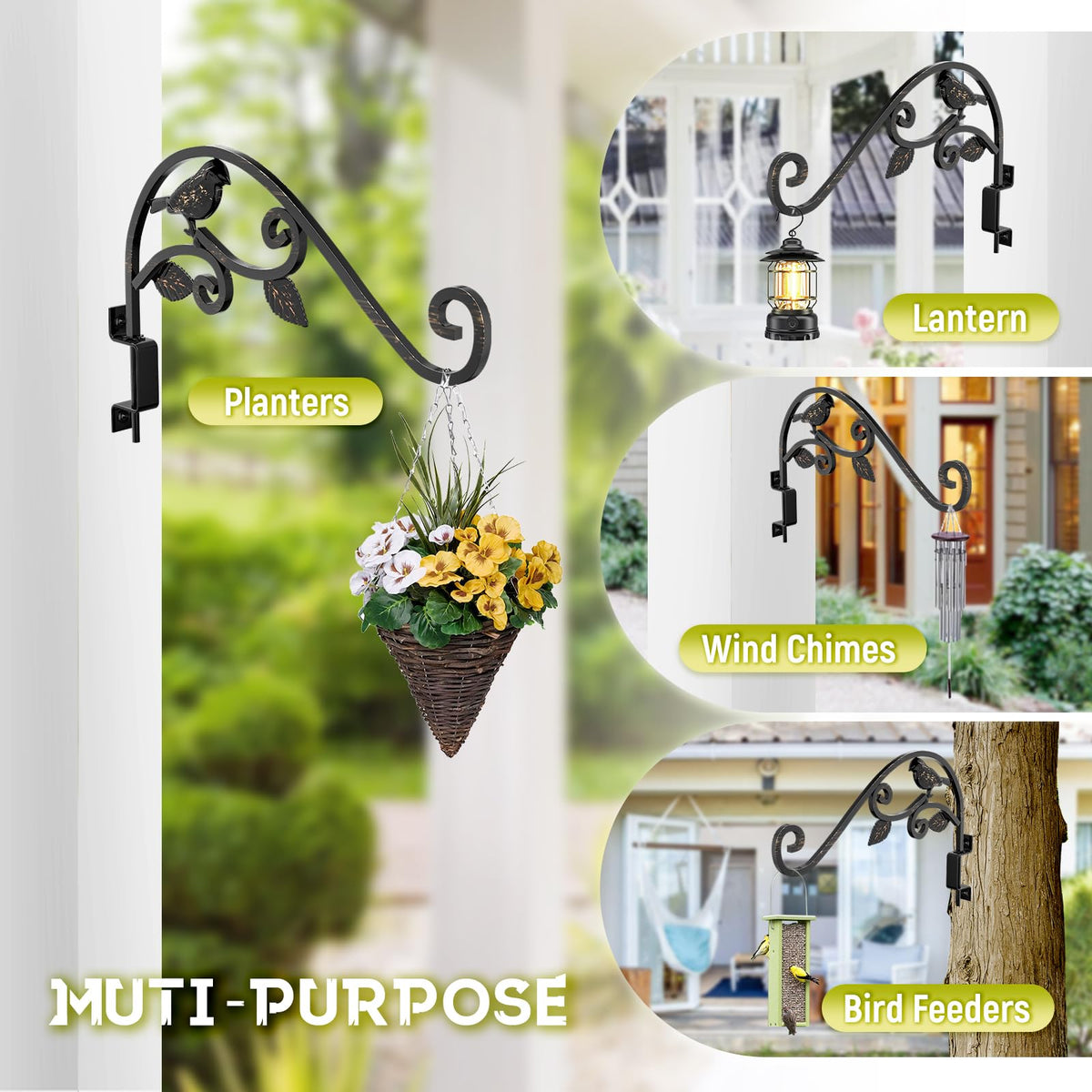 Sanduby weatherproof indoor-outdoor bracket enhances garden decor