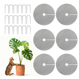 Sandure plant pot grid coverage protects pots from animal digging and soil exposure