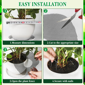 Sandure plant pot grid cut-to-size feature adapts to different pot shapes