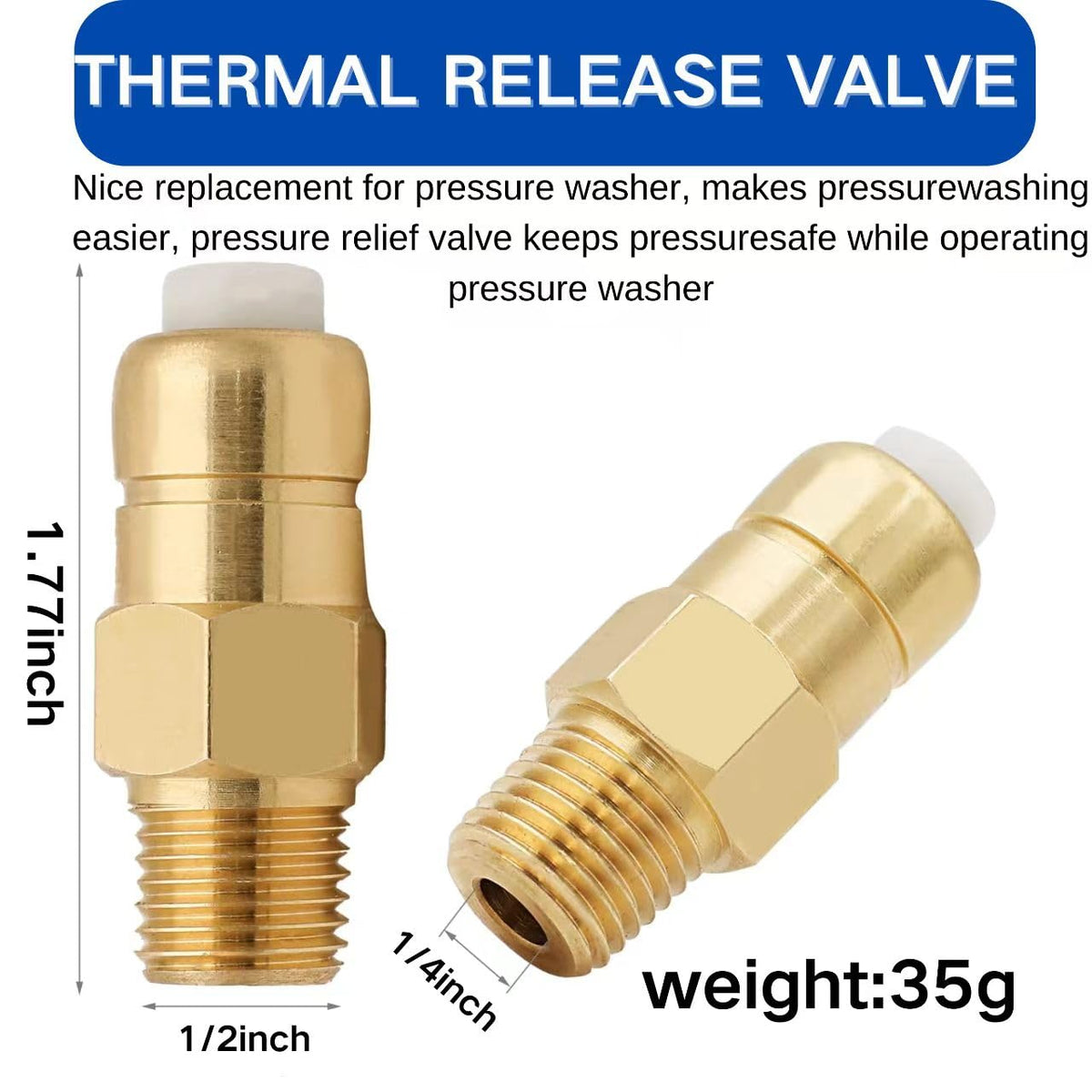 SANFAY brass valve replacement for Homelite, Ryobi, and Dewalt washers.