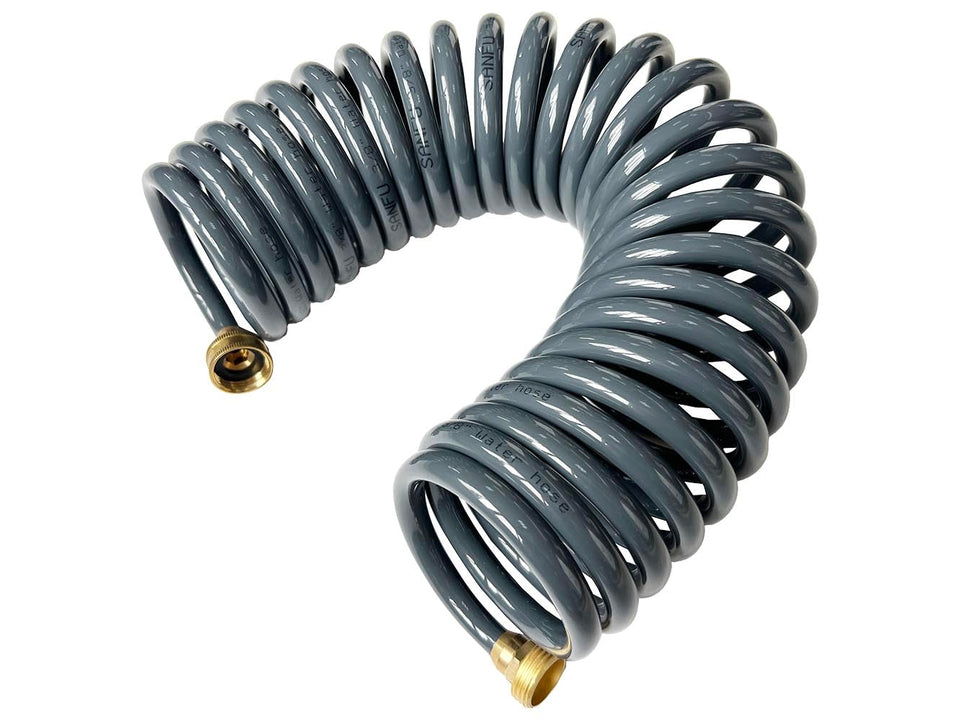 SANFU PU Recoil Hose 25ft compact coil saves deck space.