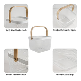 SANHSEHOME breathable garden basket showing seamless design for easy cleaning