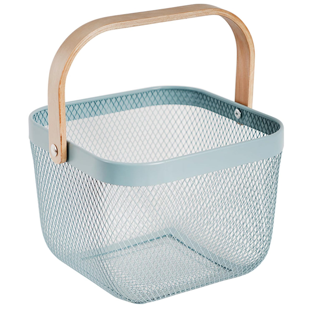 SANHSEHOME harvest basket seamless metal mesh with Aqua-Square design for quick washing