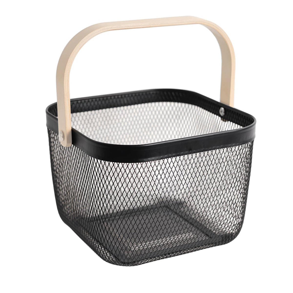 SANHSEHOME harvest basket with square mesh and handle for easy garden collection.
