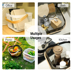 SANHSEHOME seamless mesh basket cleans easily after washing fruits and vegetables.