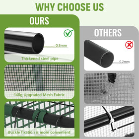 Sannwsg galvanized steel frame resists rust and fading.