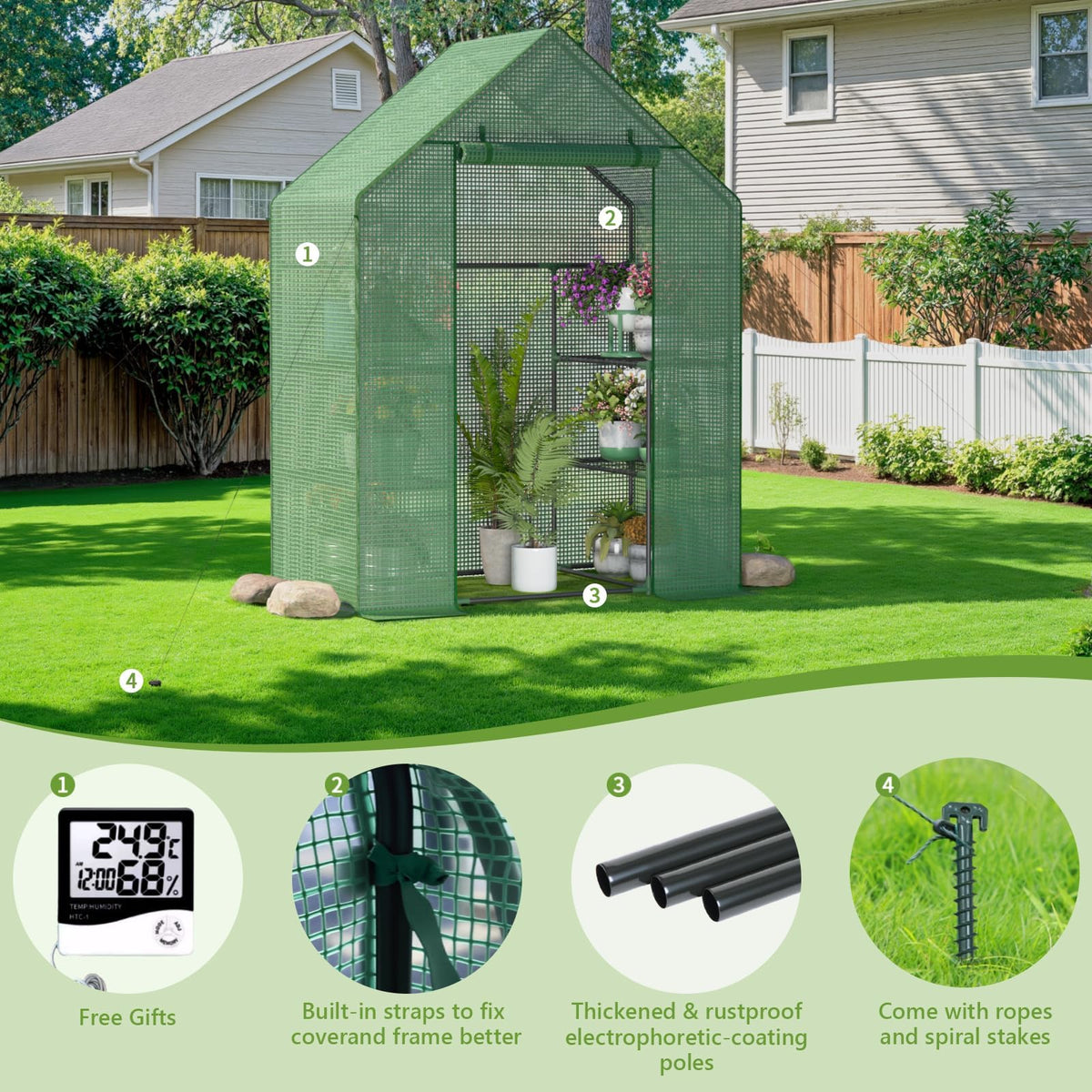 Sannwsg durable PE cover highlighting weather protection and UV resistance.