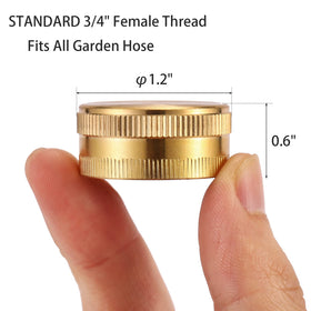 Sanpaint brass end cap fits standard 3/4 inch fittings for secure seal