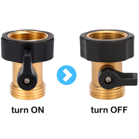Sanpaint brass garden hose connector close-up shows durable, leak-free connection