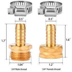 Sanpaint brass garden hose connector female for quick connect