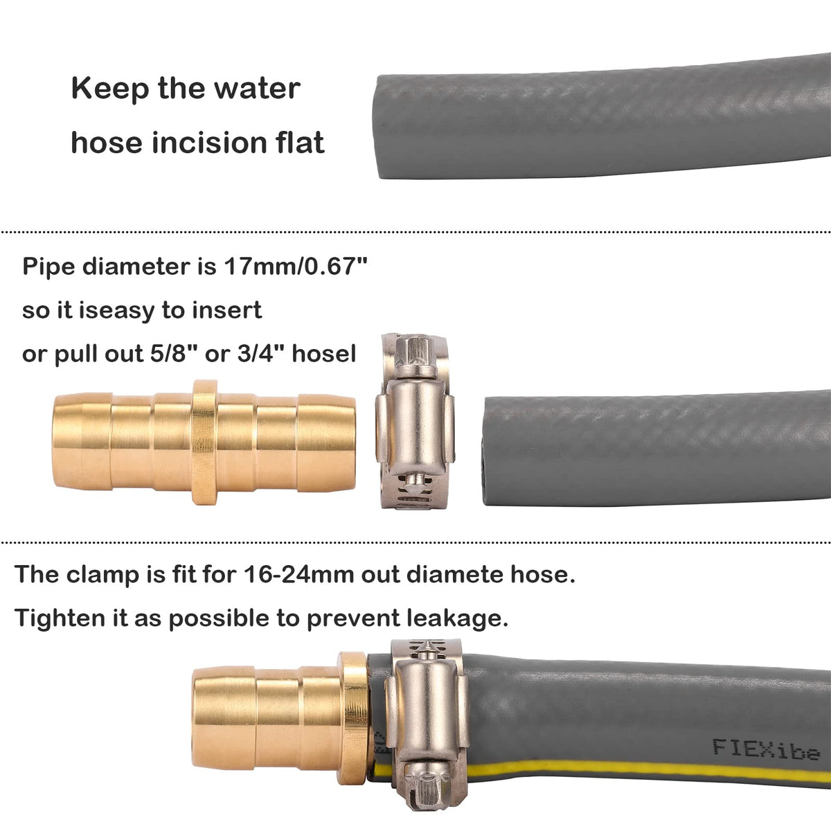 Sanpaint garden hose repair set packaging shows convenient two-set kit