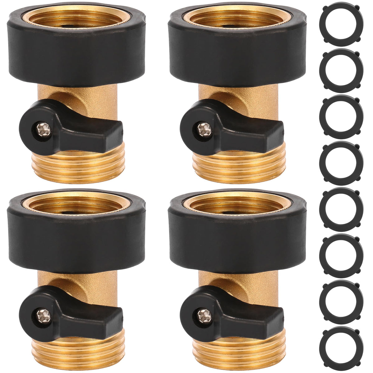 Sanpaint water hose shut-off valve 4-pack for easy, precise water control