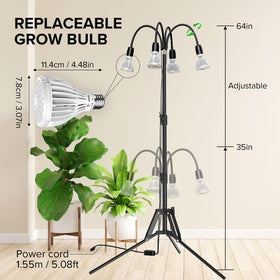 SANSI adjustable-height tripod from 35 to 64 inches for versatile setups.