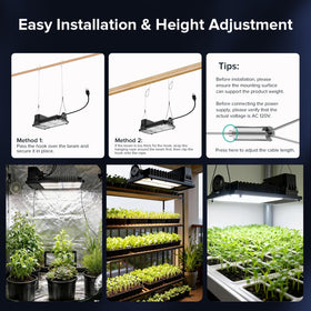 SANSI secondary optics provide even light distribution across multiple plants.