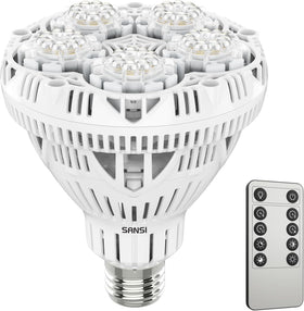 SANSI dimmable grow light bulb with remote for adjustable brightness