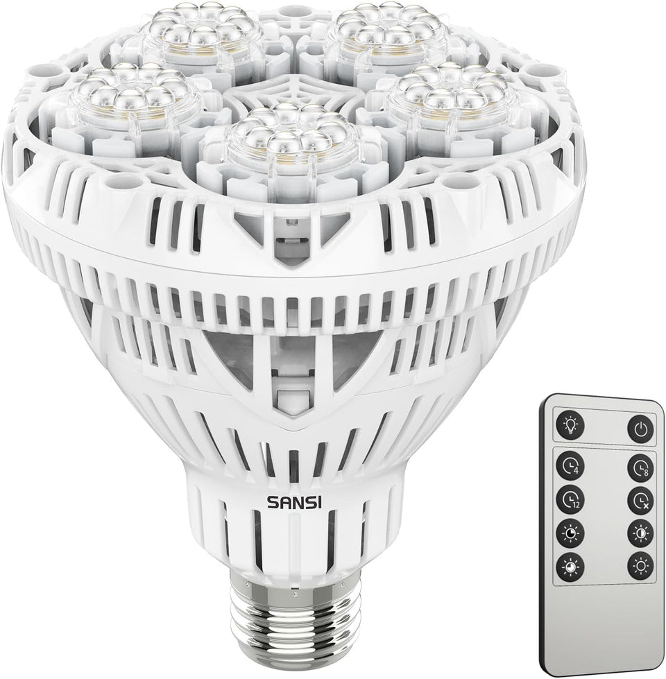 SANSI dimmable grow light bulb with remote for adjustable brightness