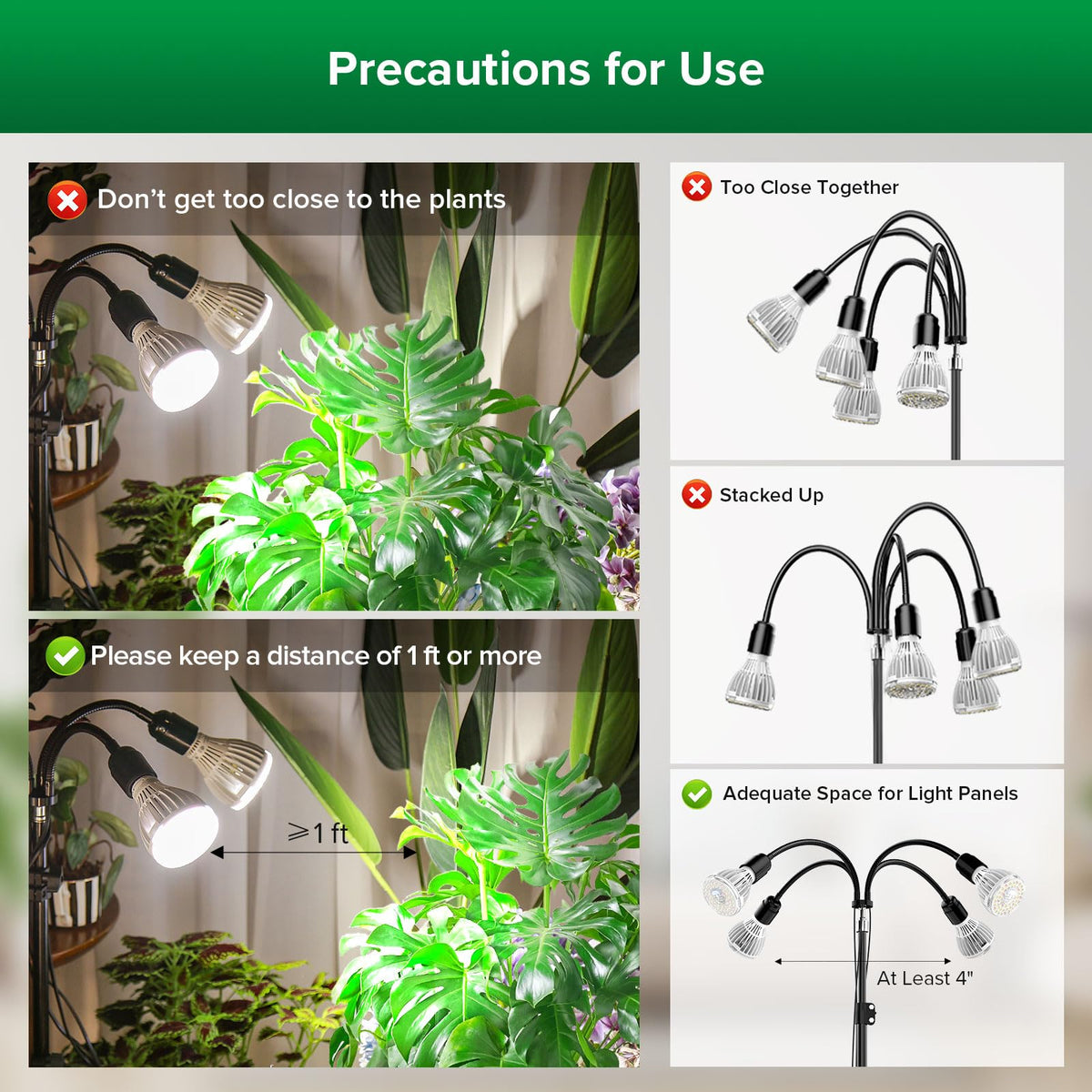 SANSI full-spectrum grow light with 5000K white and 660nm red light for flowering support