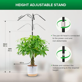 SANSI grow light timer function dial enables hands-off scheduling for regular light cycles.
