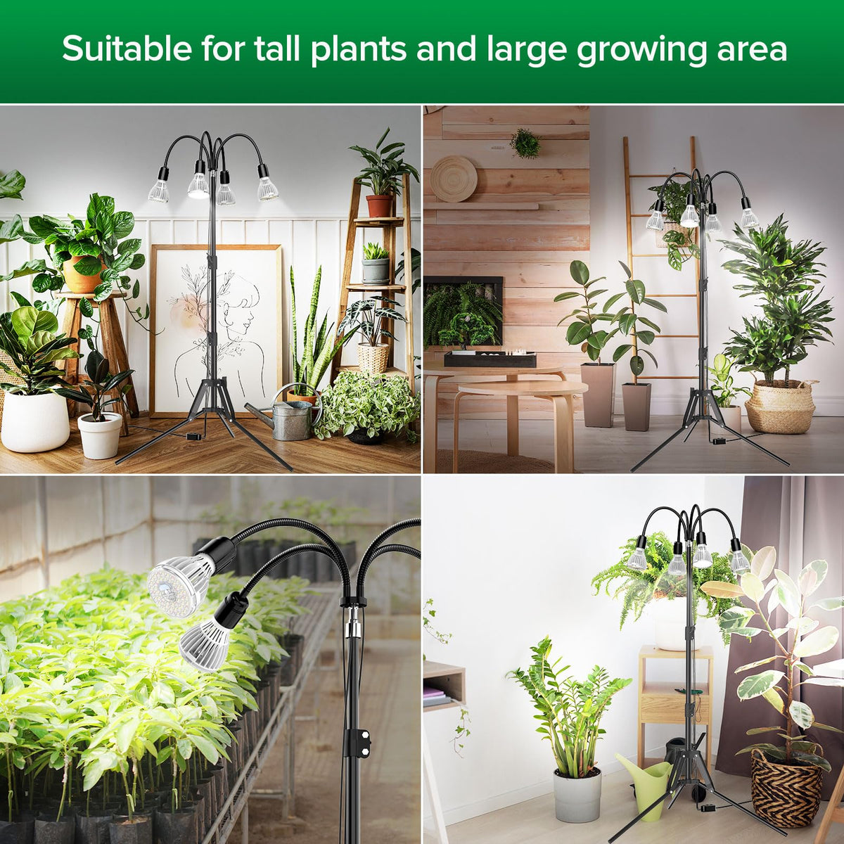 SANSI ideal for monstera, basil, orchids, and other houseplants.