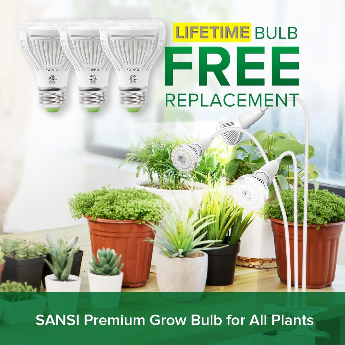 SANSI replaceable LED bulbs highlight easy maintenance and long-term savings