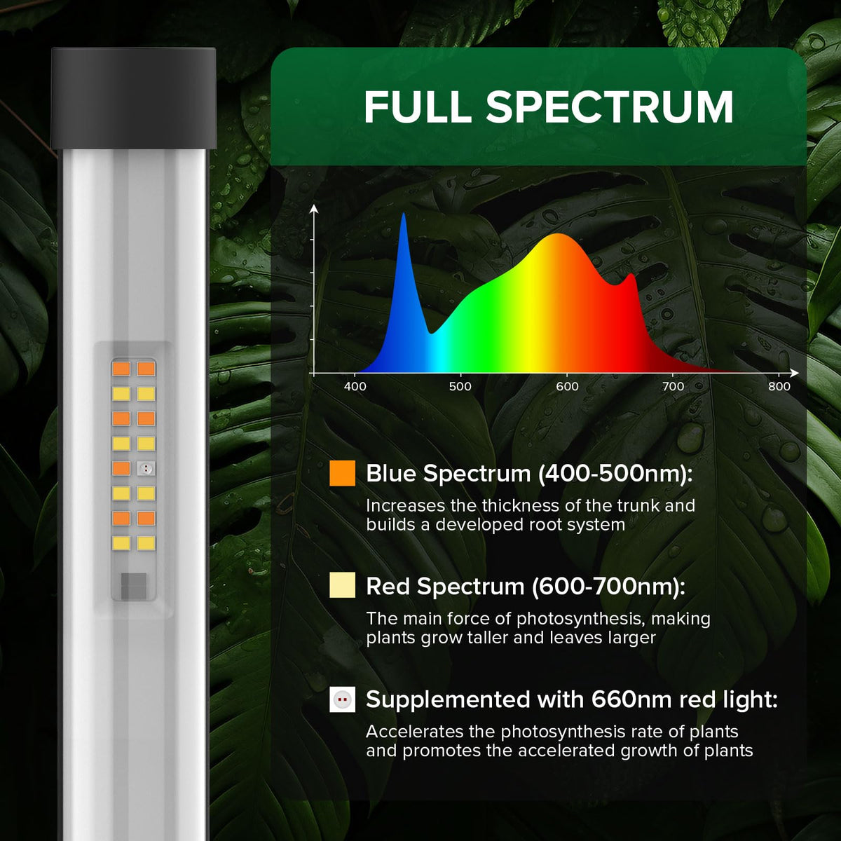 Close-up of SANSI T10's 144-LED array showing bright, efficient illumination