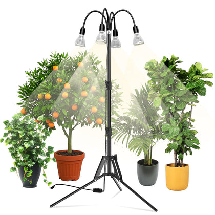 SANSI upgraded 120W grow light on adjustable tripod stand for versatile indoor plant lighting