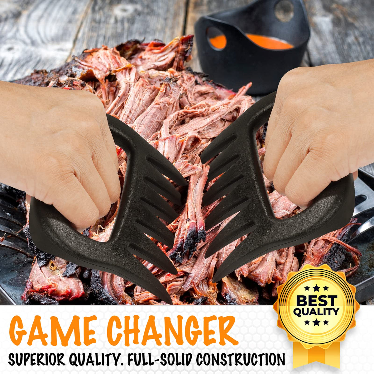 SANTAMADE Meat Claws Easy Clean designed for dishwasher-safe cleanup.
