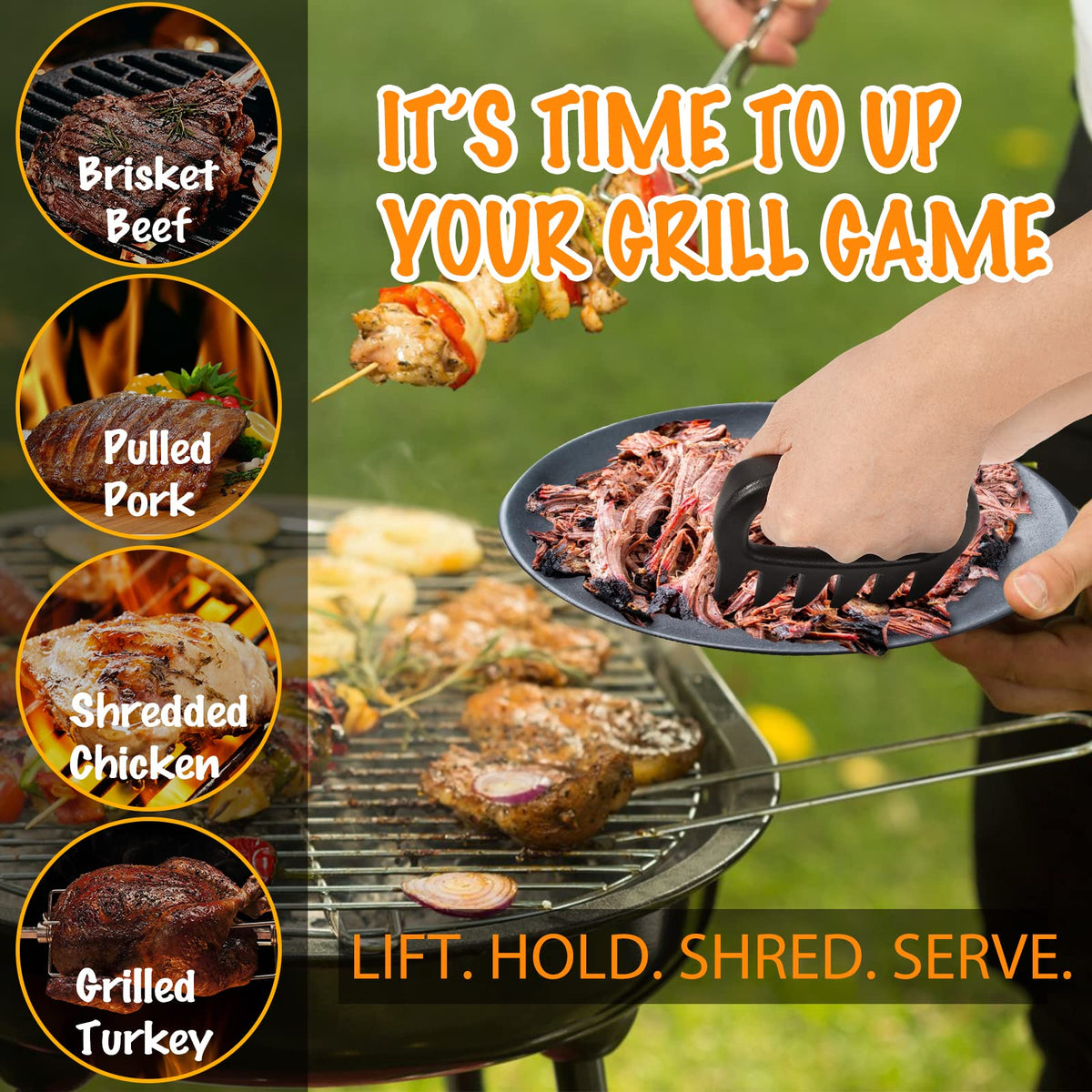 SANTAMADE Meat Claws Fast Shred speeds up barbecue prep.