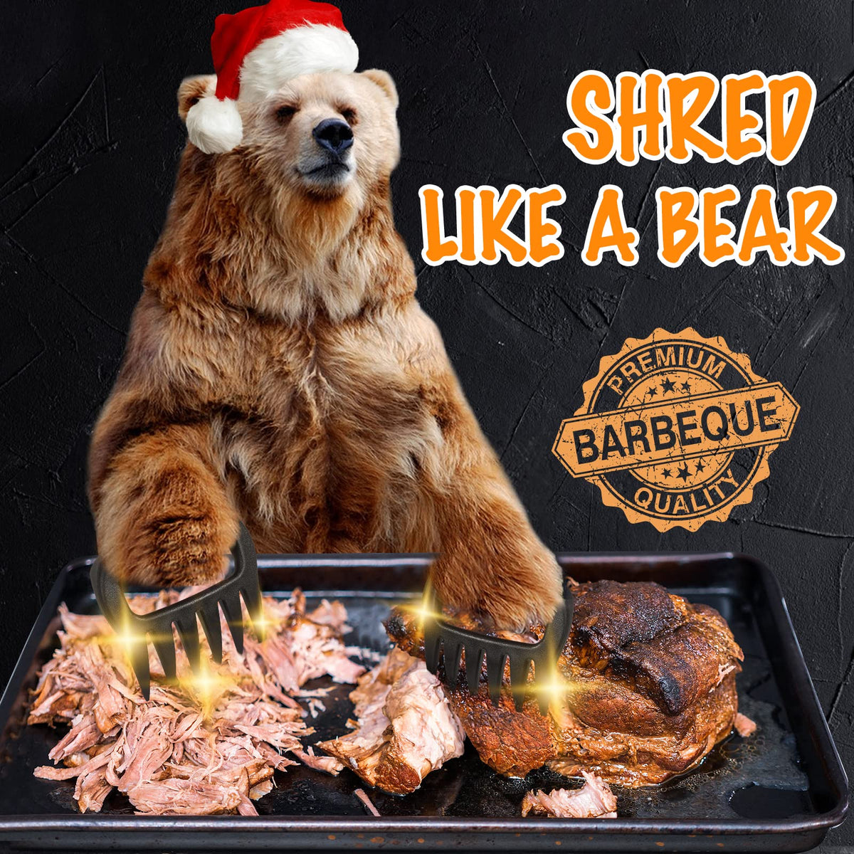SANTAMADE Meat Claws Heat-Resistant construction handles hot meat with ease.