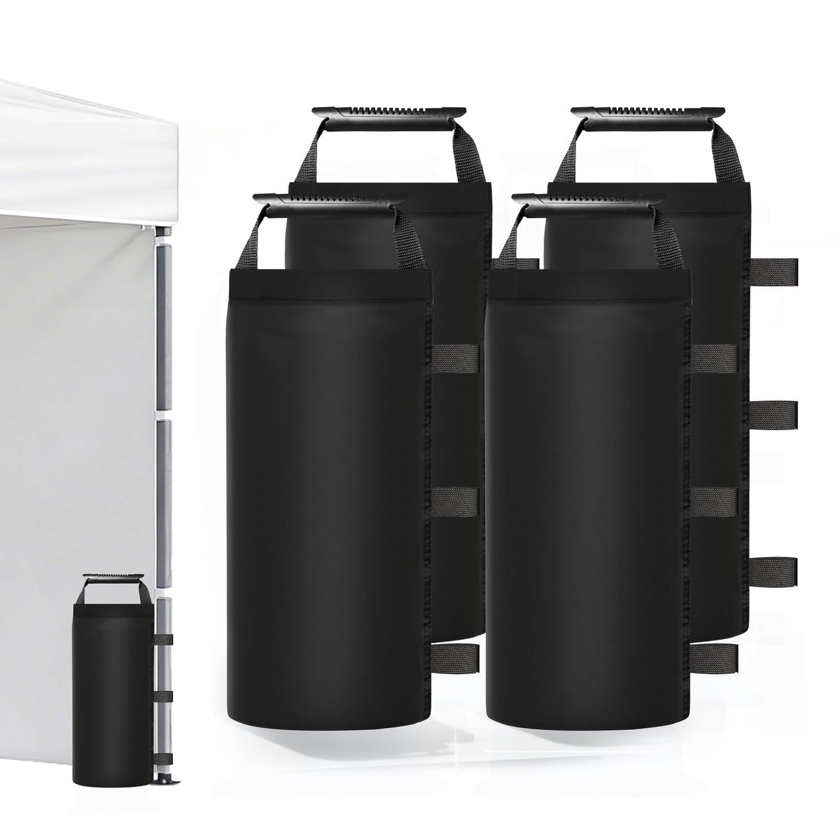 SANUMY 112lbs canopy weights four-pack ready for stable setup on windy beaches