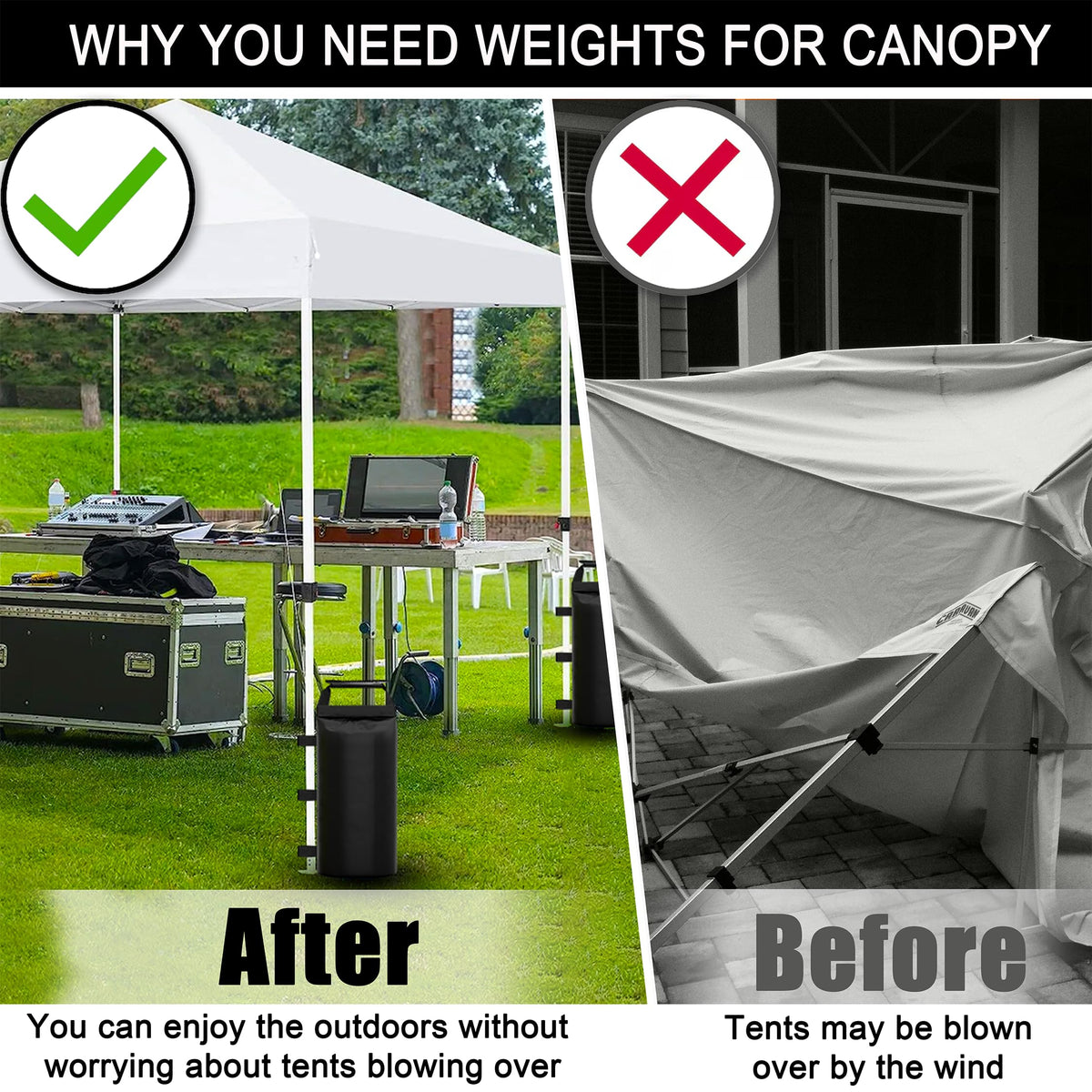 SANUMY four empty weights support multi-point canopy anchoring