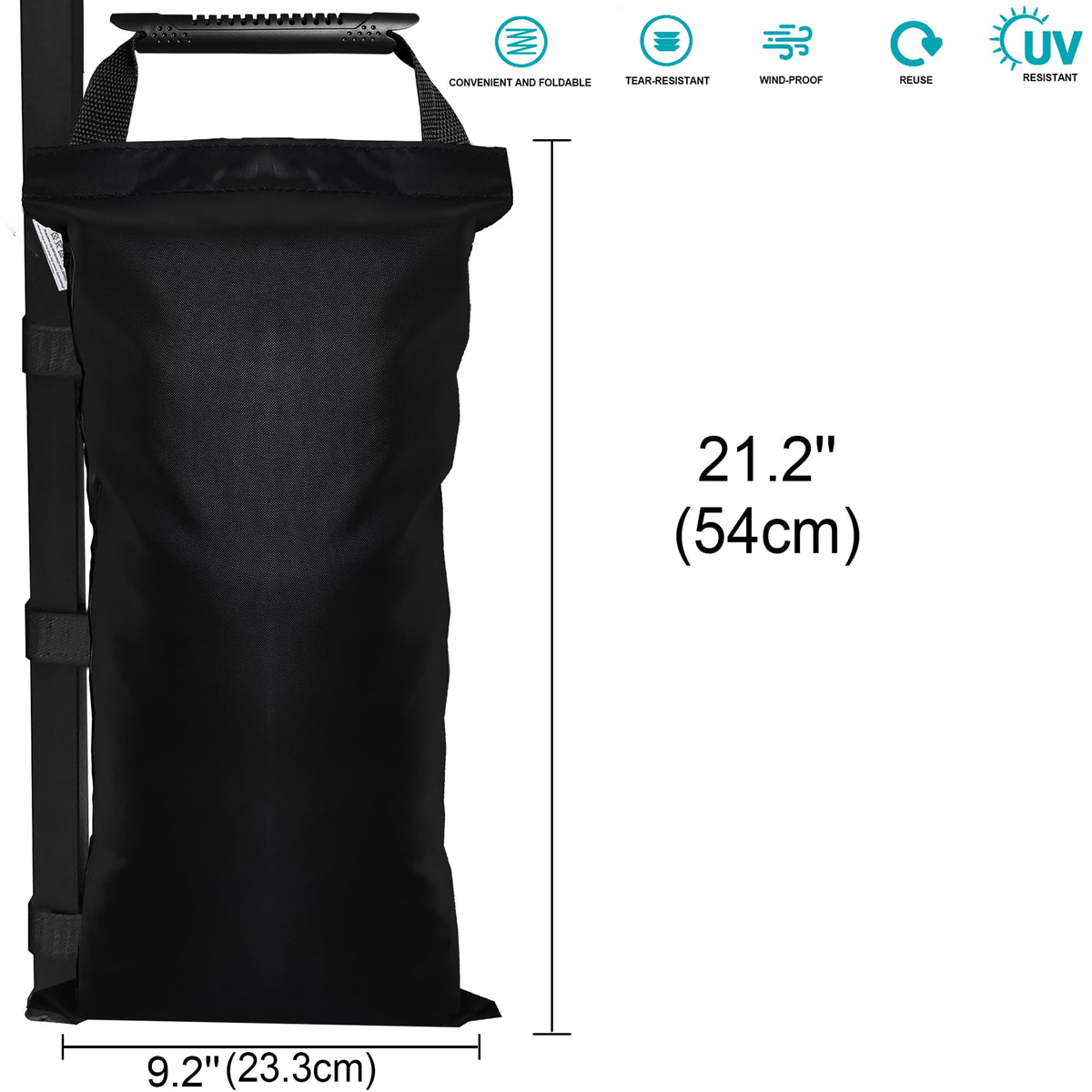 SANWAY canopy weights with Velcro straps wrap tightly around tent legs